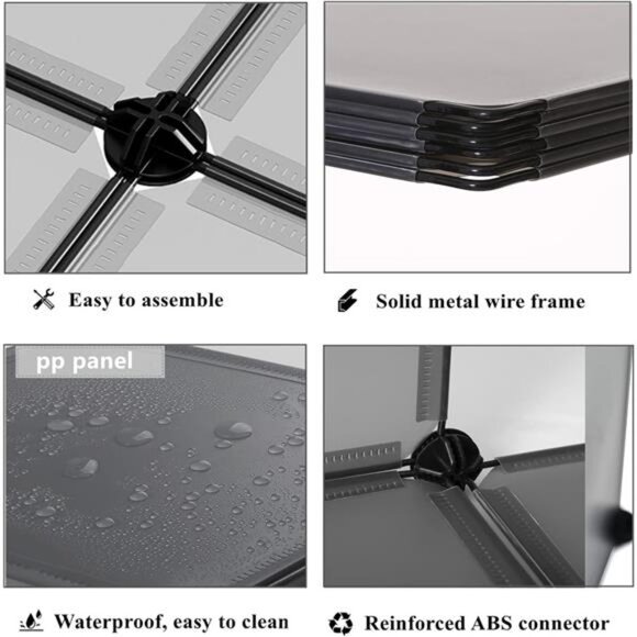 Cube Storage Organizer, Storage Cubes Shelves Bookshelf, 6 Cube Closet Organizer - Picture 3 of 5